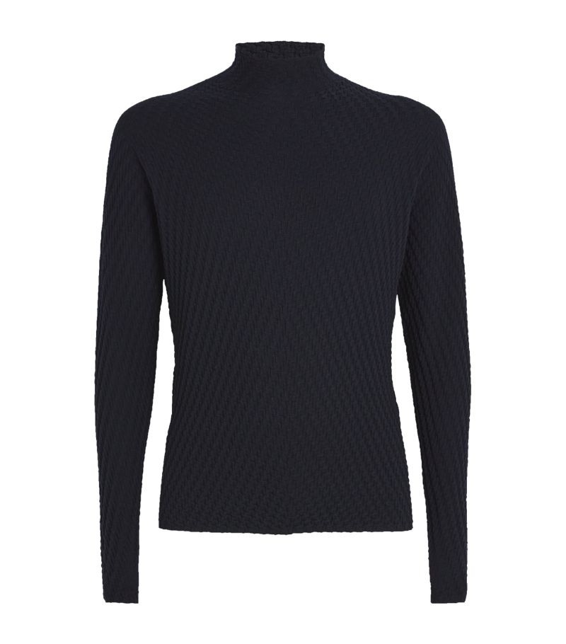 Giorgio Armani Giorgio Armani Virgin Wool-Blend Textured Sweater