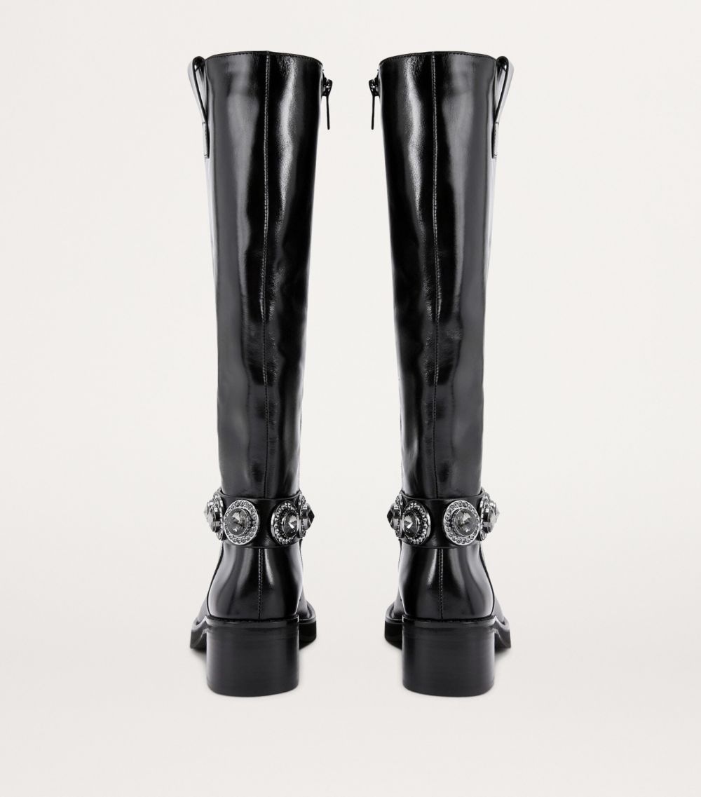 Kurt Geiger London Kurt Geiger London Leather Embellished Octavia Knee-High Boots 45