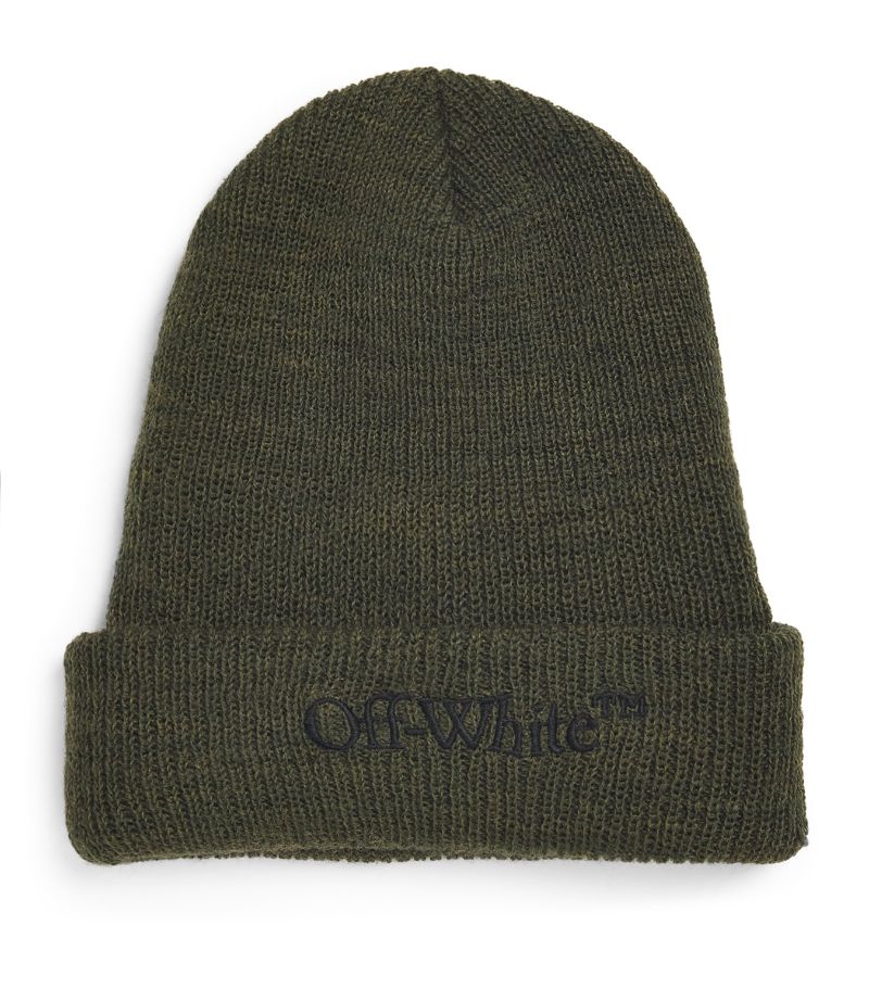 OFF-WHITE Off-White Wool Embroidered Bookish Logo Beanie