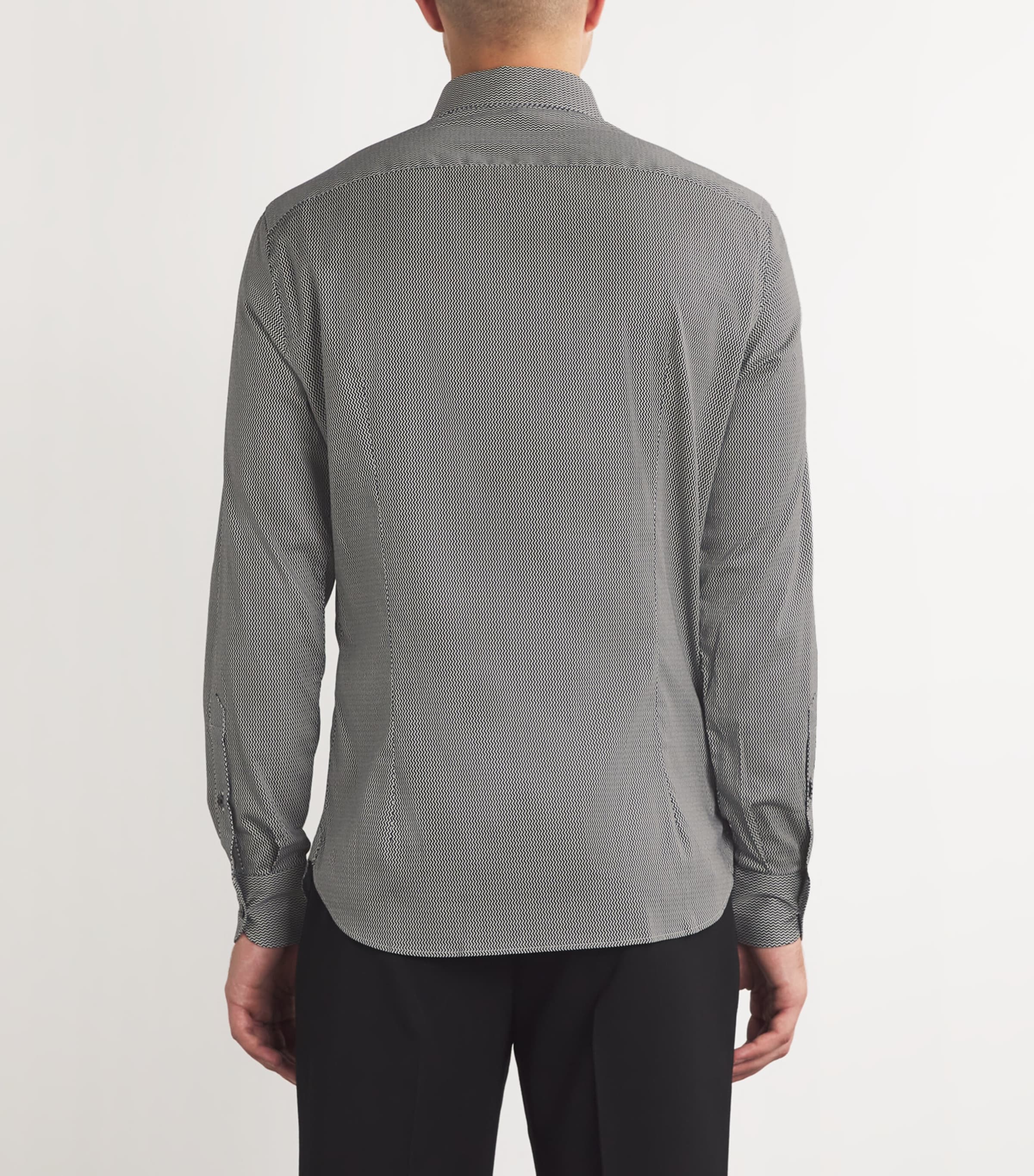 Emporio Armani Emporio Armani Stretch-Cotton Jacquard Shirt