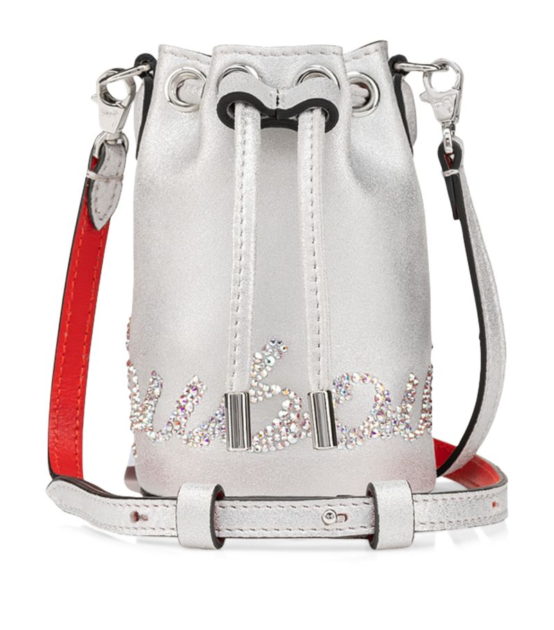 Christian Louboutin Kids Christian Louboutin Kids Marie Jane Leather Rhinestone Bucket Bag