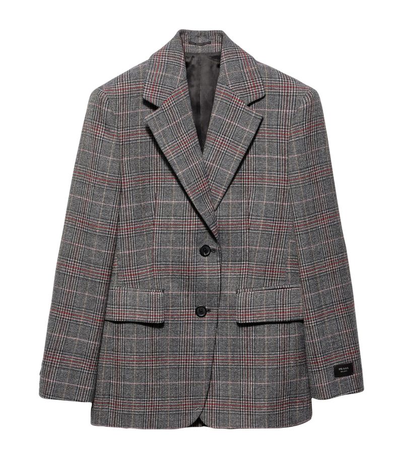 Prada Prada Wool-Blend Check Blazer