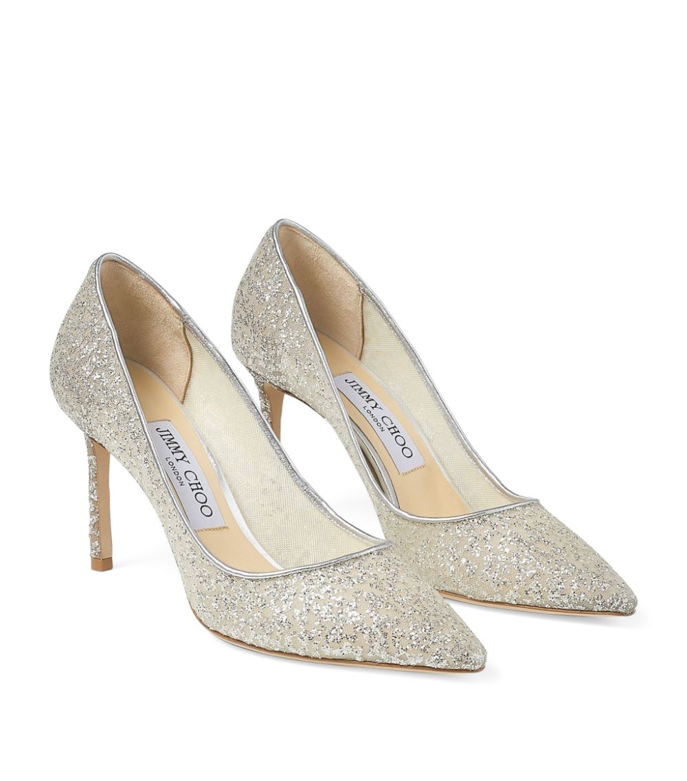 Jimmy Choo Jimmy Choo Romy 85 Glitter Pumps