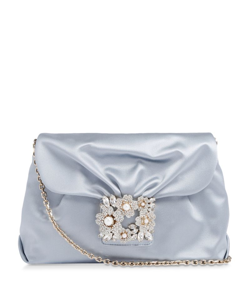 Roger Vivier Roger Vivier Satin Bouquet Strass Shoulder Bag