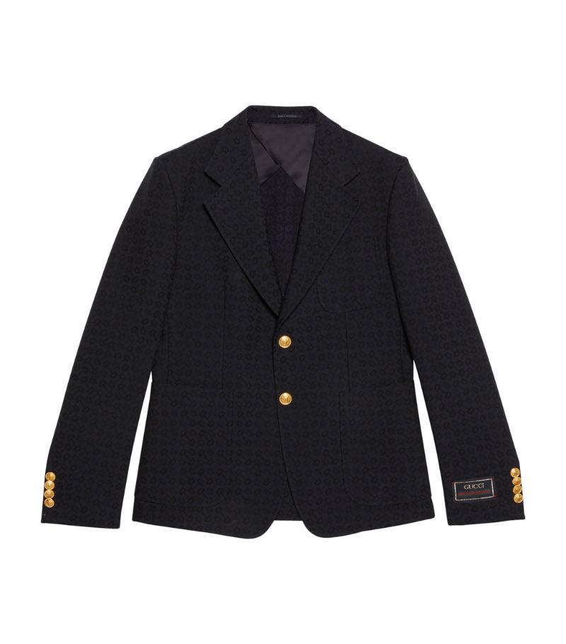 Gucci Gucci Cotton-Wool Horsebit Tailored Jacket