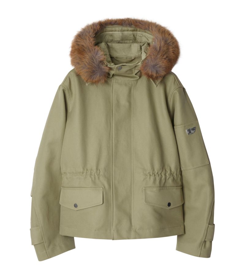 Burberry Burberry Faux Fur-Trim Parka Jacket