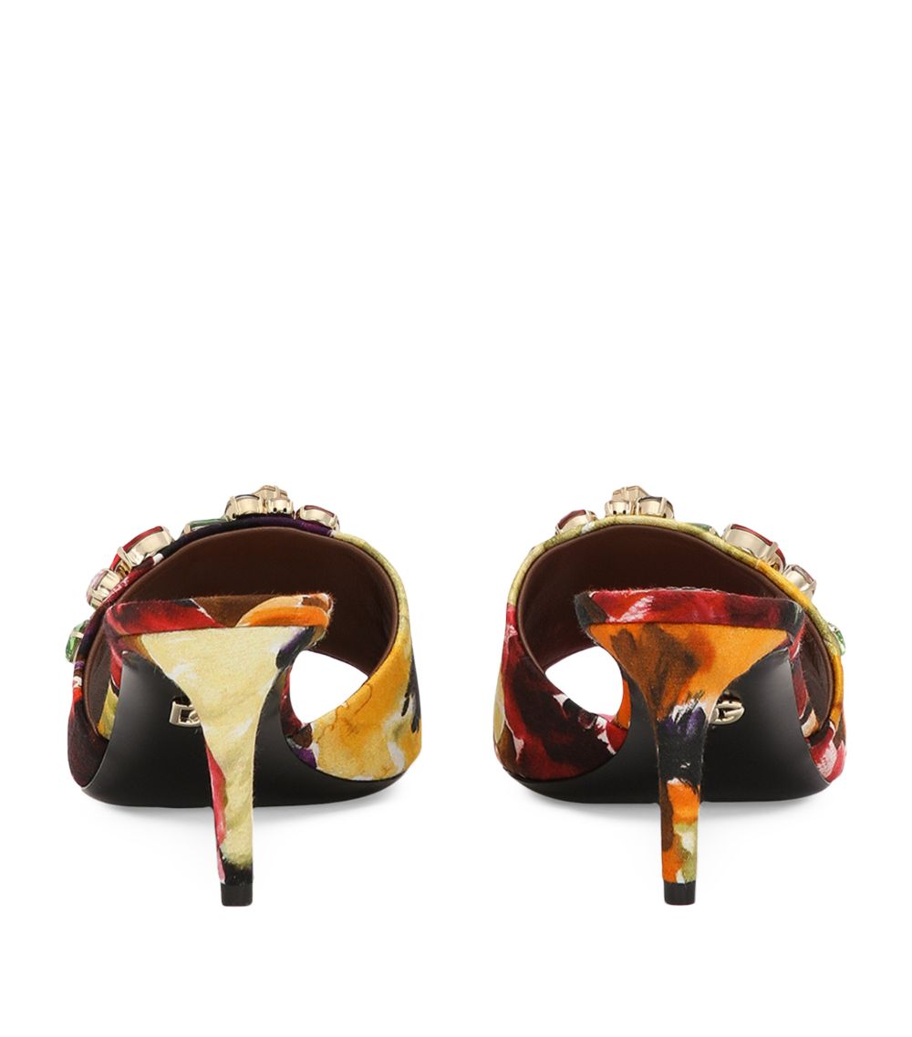 Dolce & Gabbana Dolce & Gabbana Floral Embellished Heeled Mules