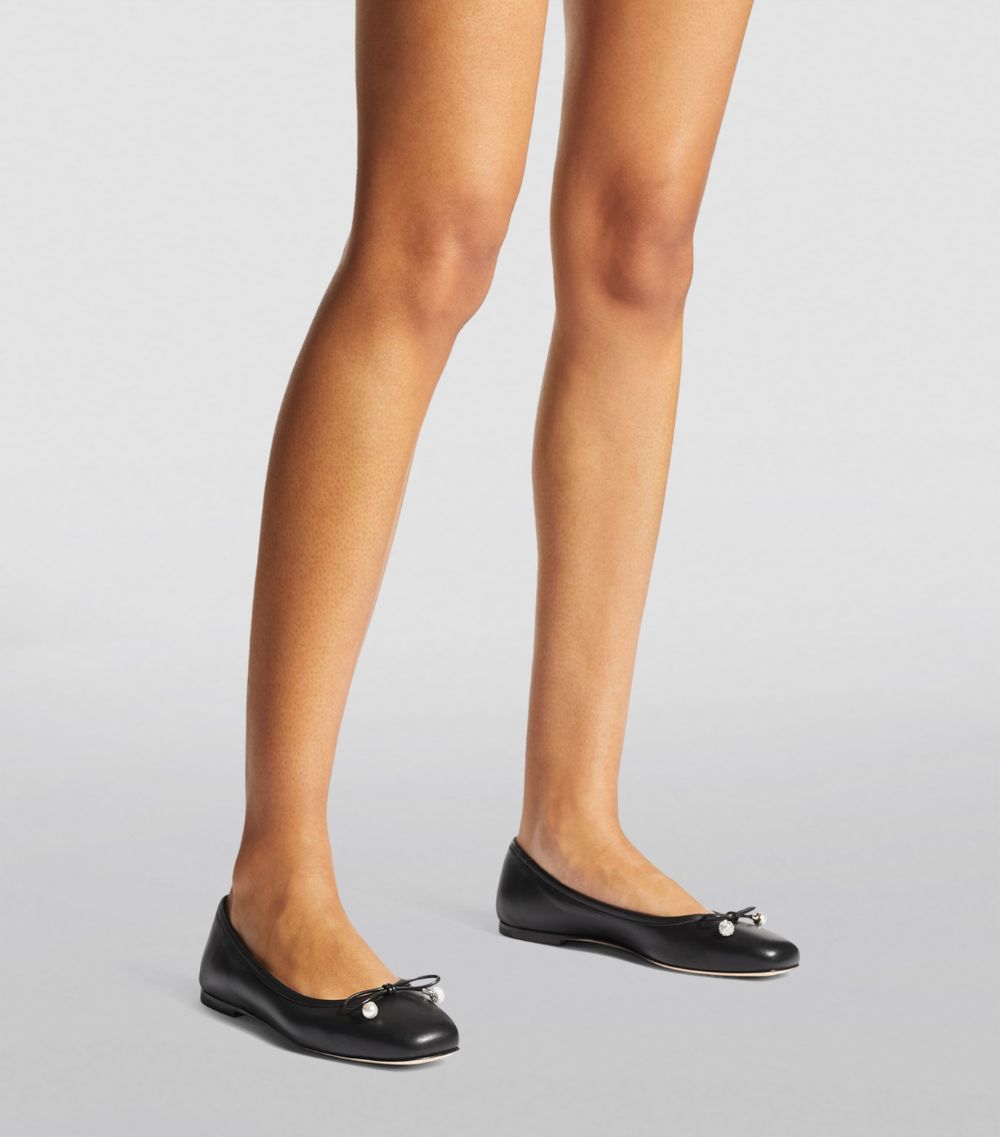 Jimmy Choo Jimmy Choo Elme Lambskin Ballet Flats