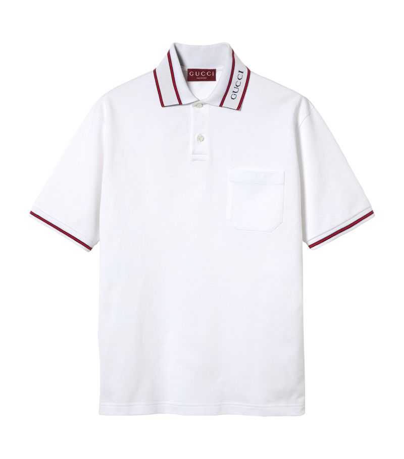 Gucci Gucci Web Stripe Polo Shirt