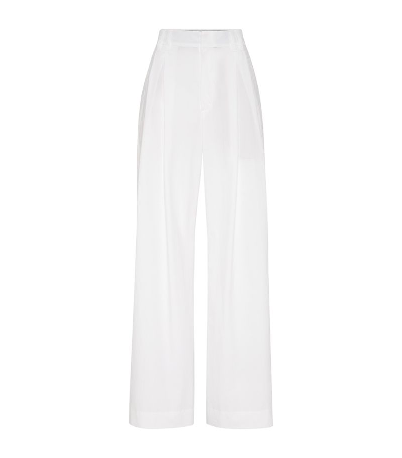 Brunello Cucinelli Brunello Cucinelli Cotton Poplin Wide Tailored Trousers