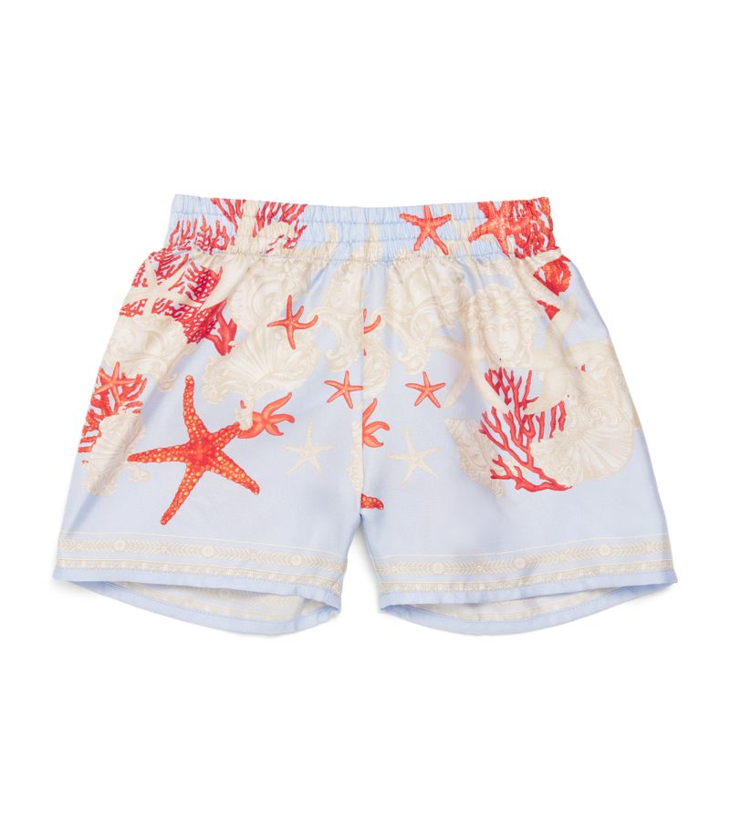 Young Versace Versace Kids Silk Sea Print Shorts (9-36 Months)