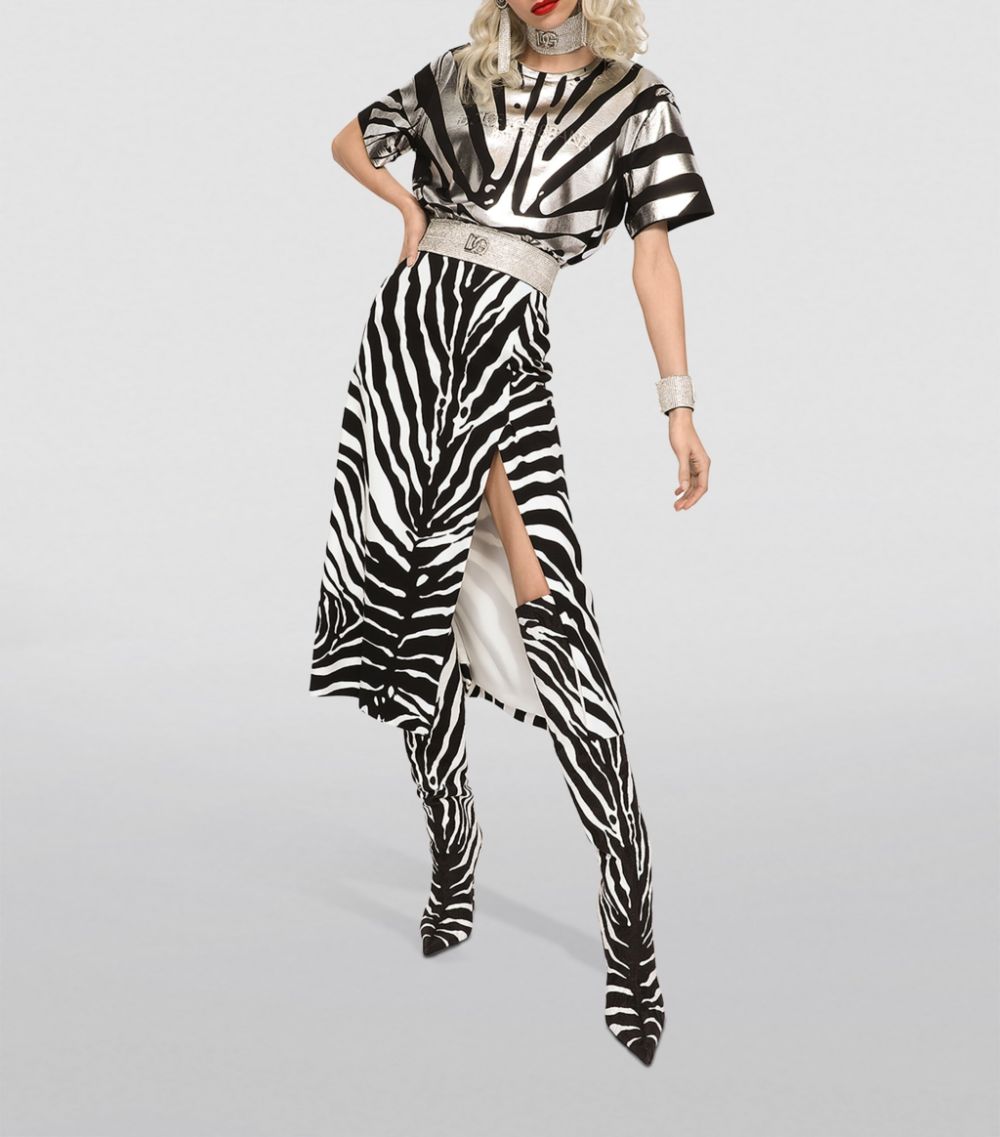 Dolce & Gabbana Dolce & Gabbana Zebra Midi Skirt