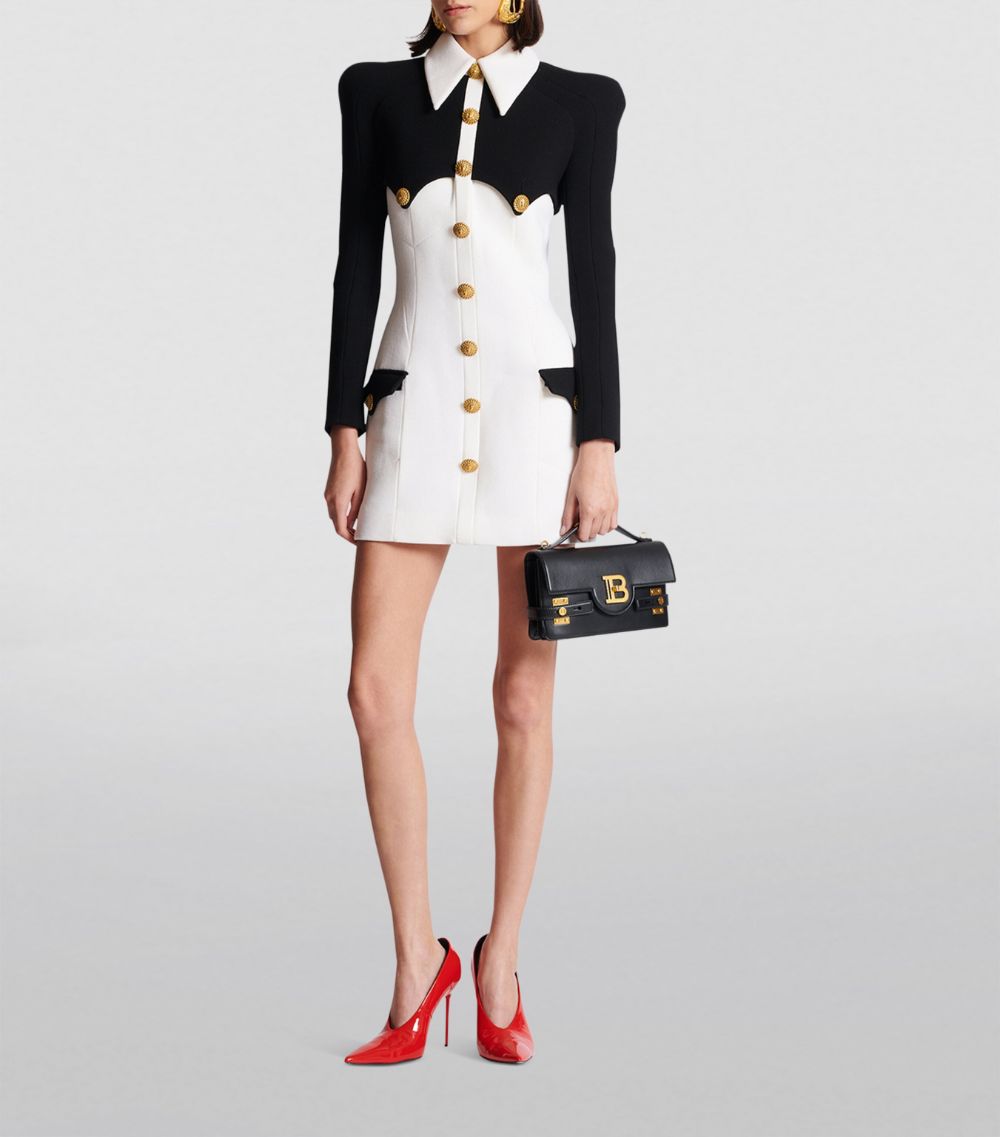 Balmain Balmain Wool Crepe Mini Dress