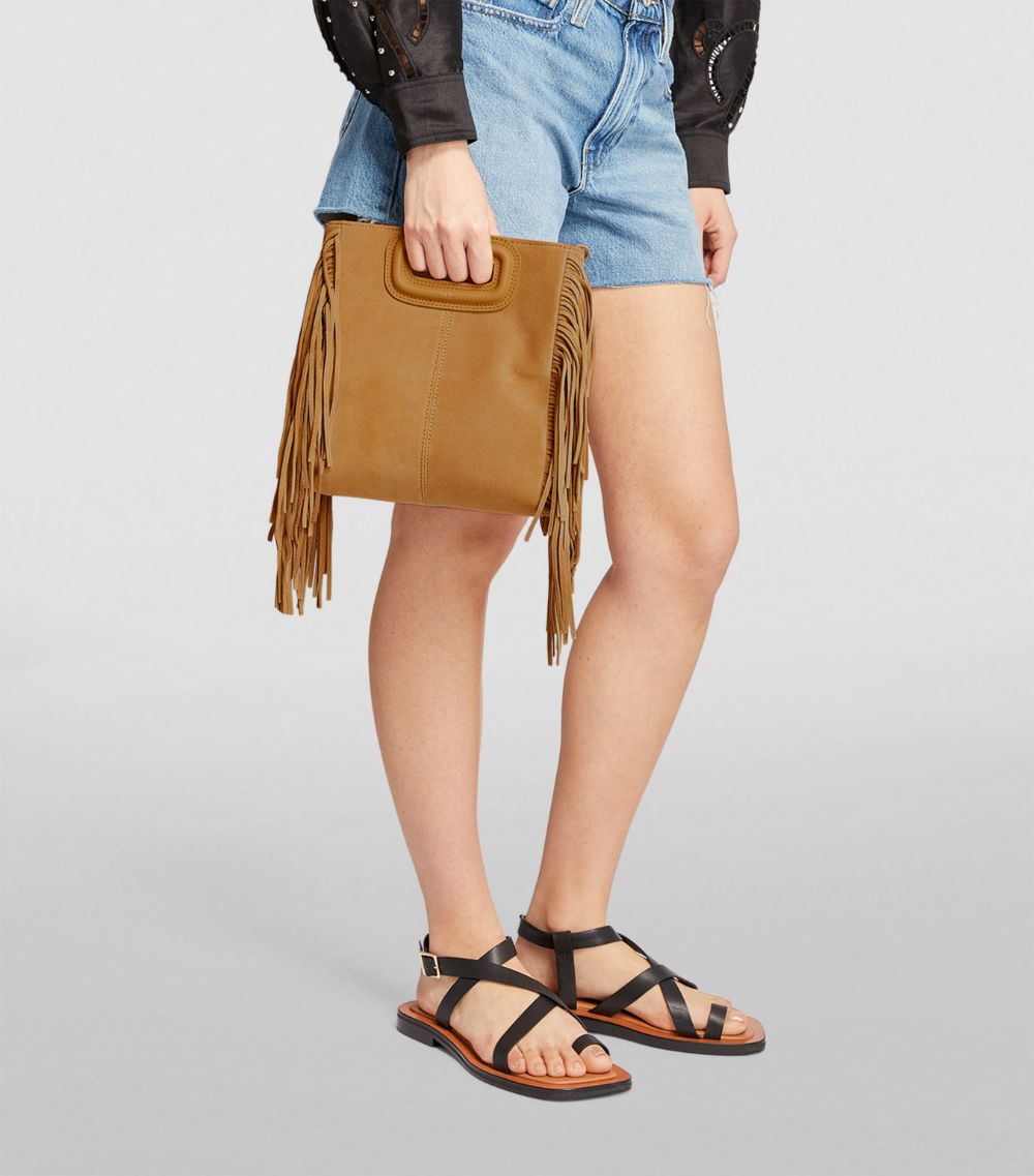  Maje Suede M Top-Handle Bag