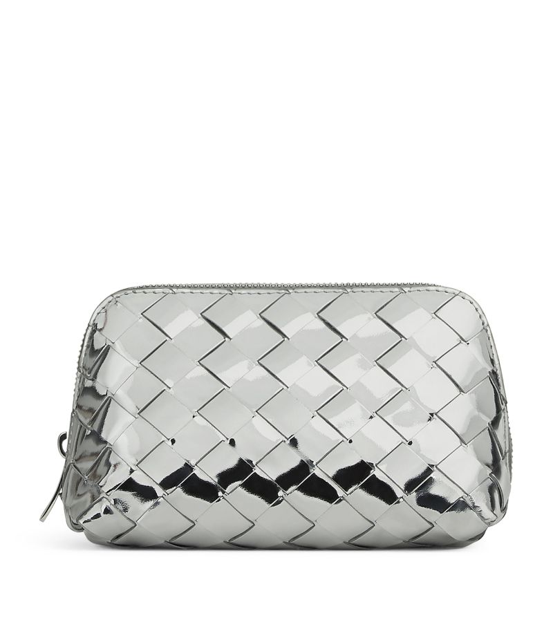 Bottega Veneta Bottega Veneta Leather Intrecciato Beauty Pouch