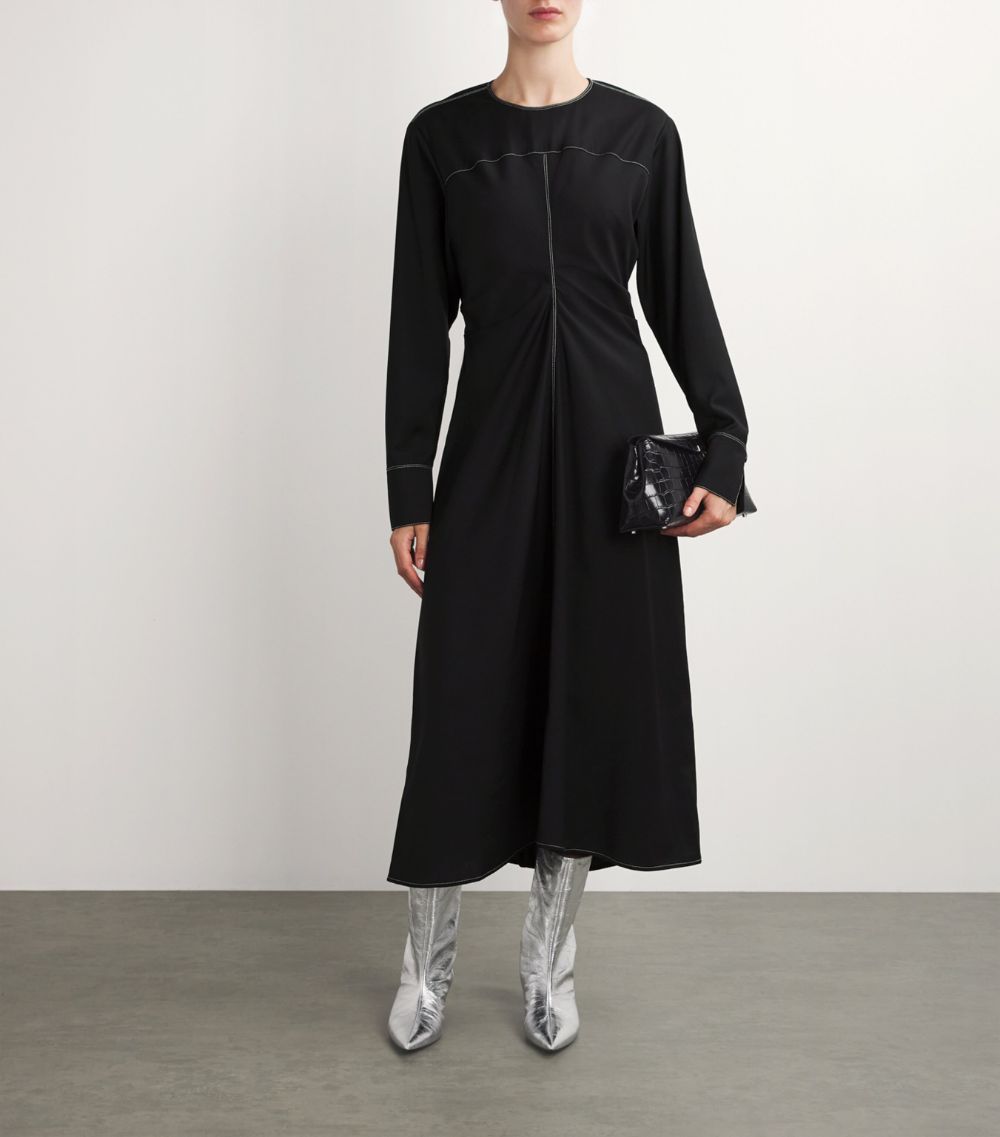  Lvir Pintucked Maxi Dress