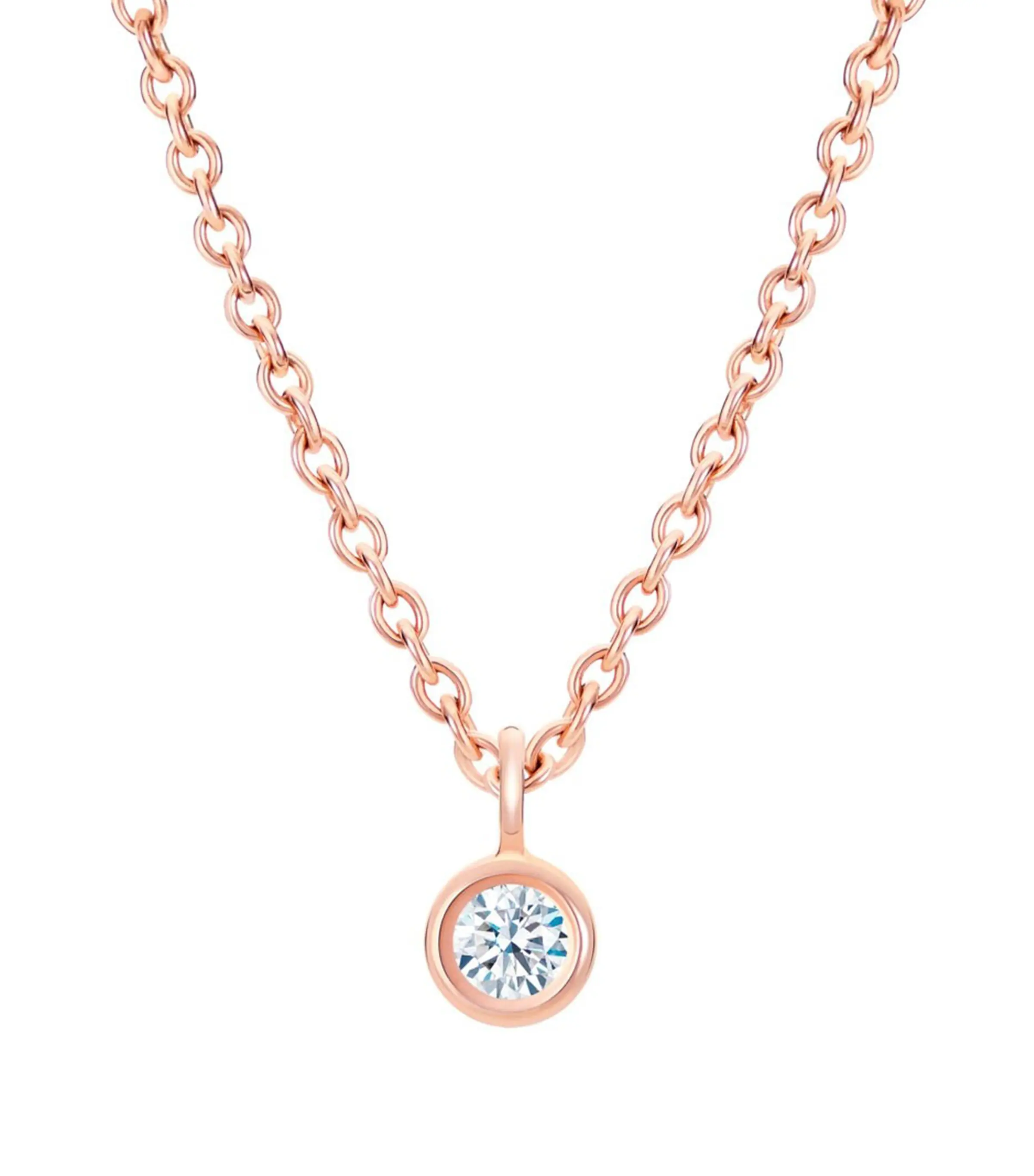  Rose Gold and Diamond My First De Beers Pendant