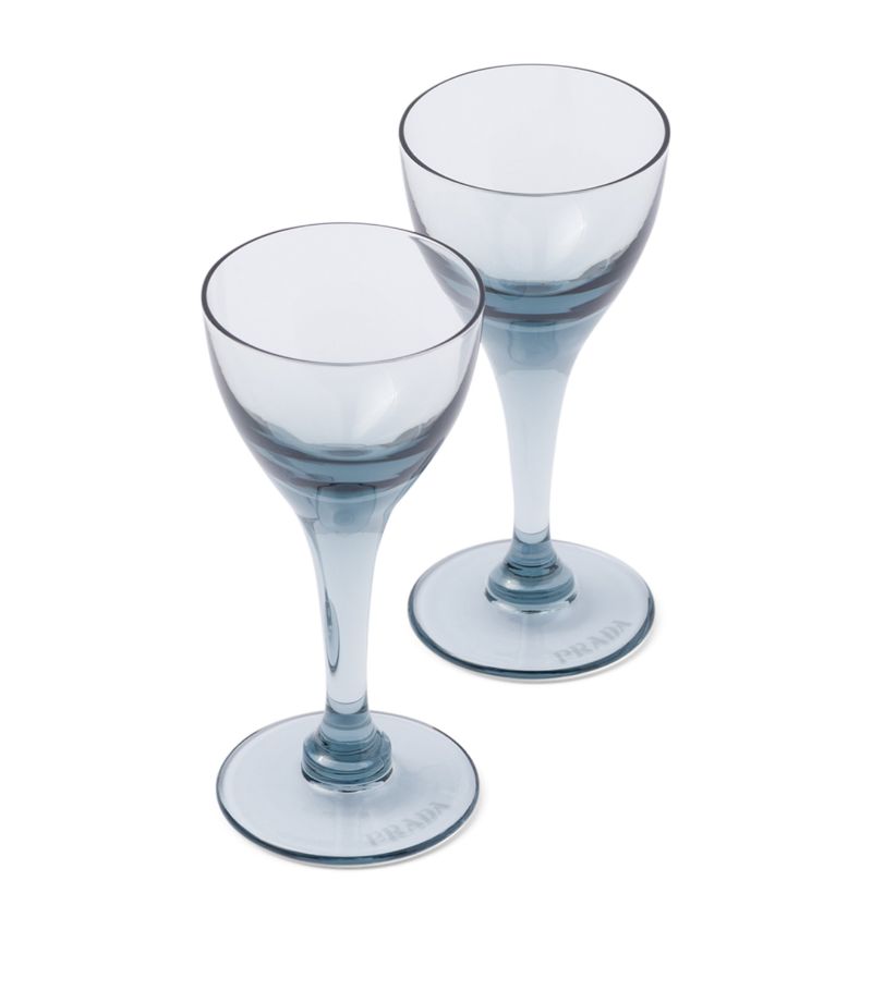 Prada Prada Set Of 2 New York Liqueur Glasses