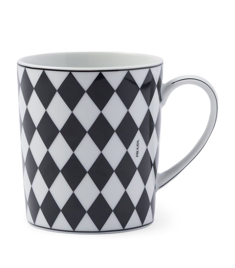 Prada Prada Porcelain Checkerboard Mug