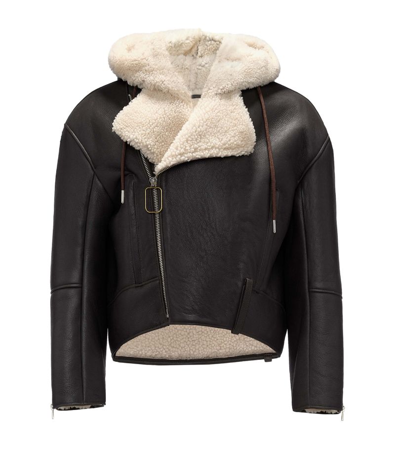 Jw Anderson Jw Anderson Leather Shearling Biker Jacket