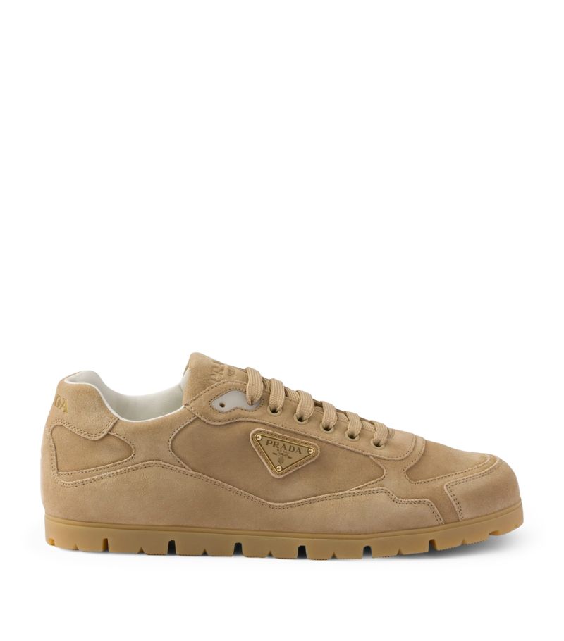 Prada Prada Faded Suede Sneakers