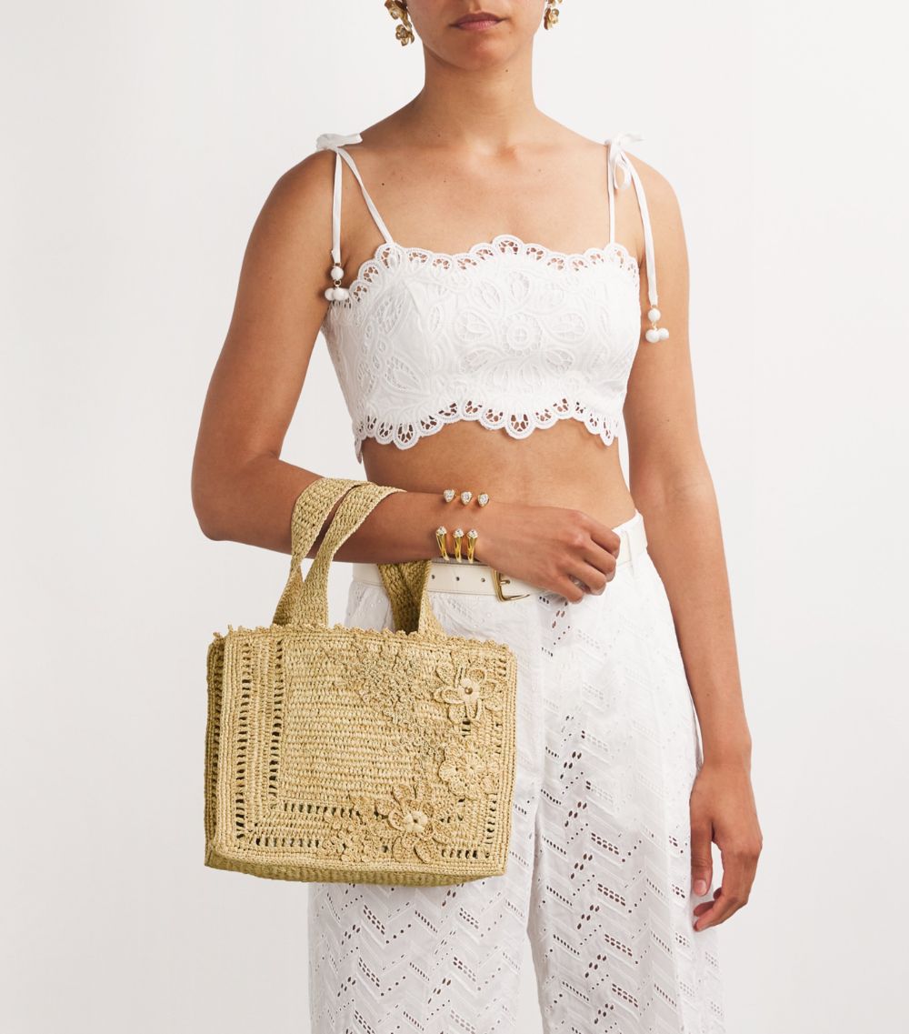 Zimmermann Zimmermann Raffia Floral Tote Bag