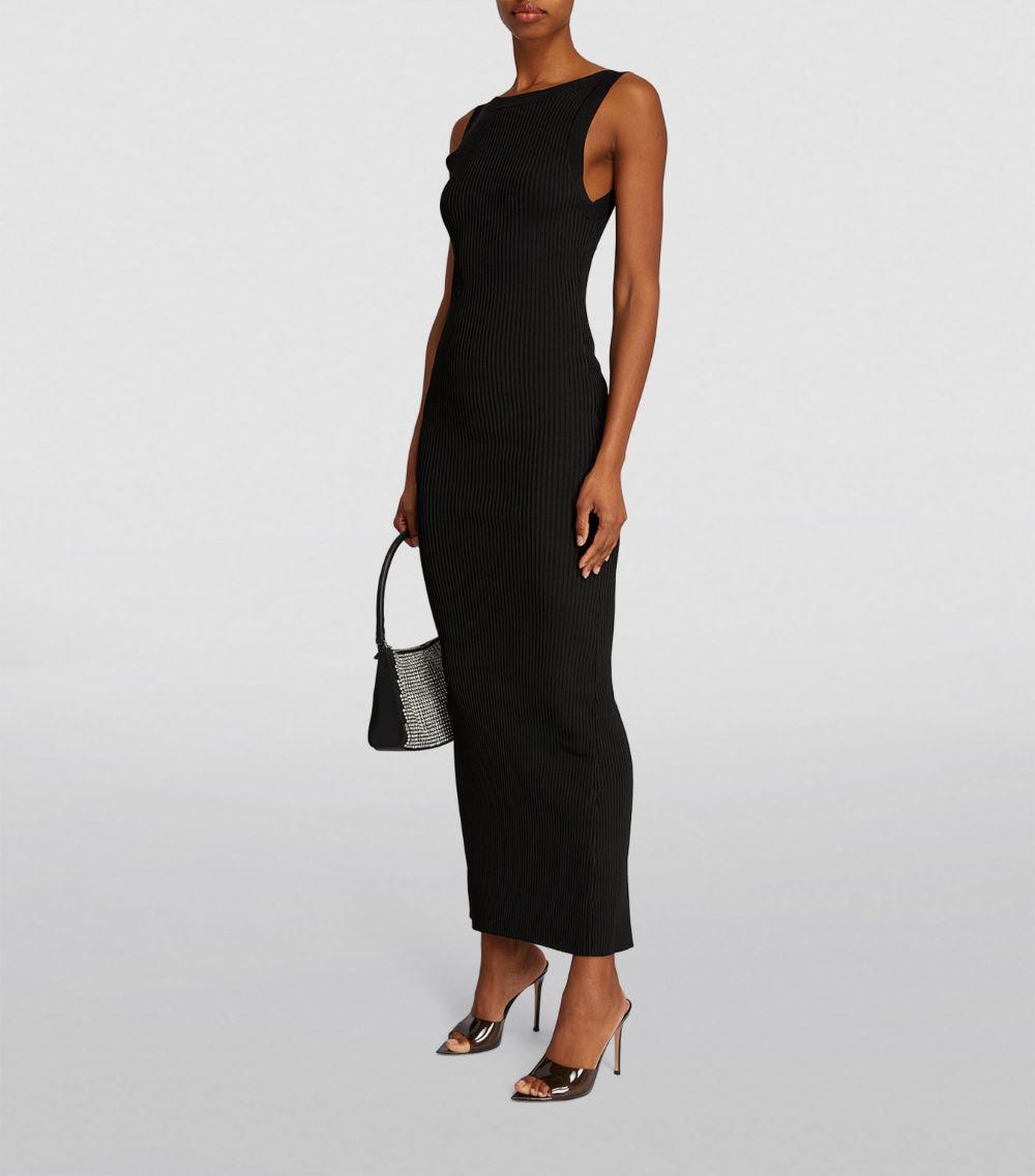 Good American Good American Ribbed Scoop-Back Dress