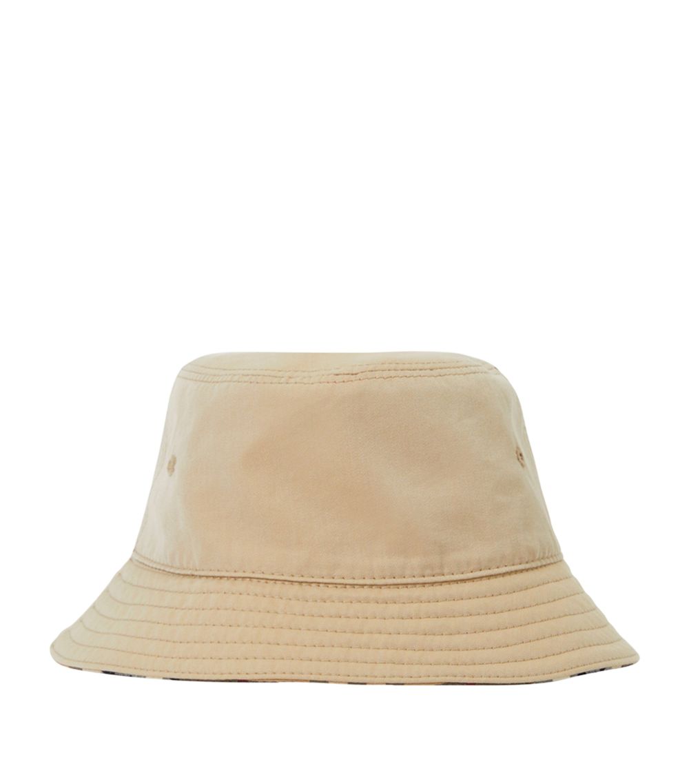 Burberry Burberry Kids Cotton Reversible Check Bucket Hat