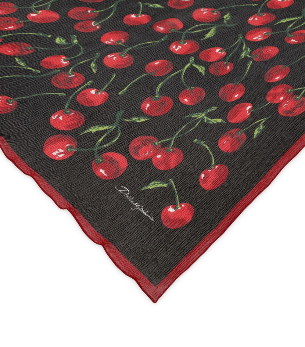 Dolce & Gabbana Dolce & Gabbana Silk Cherry Print Scarf