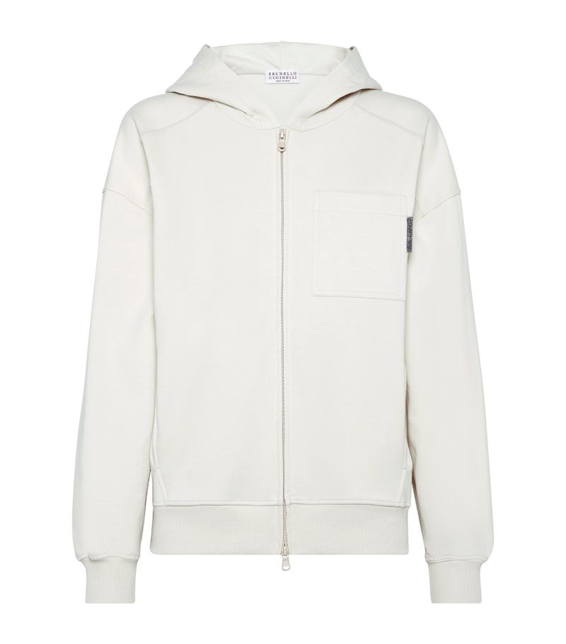 Brunello Cucinelli Brunello Cucinelli Cotton Zip-Up Hoodie