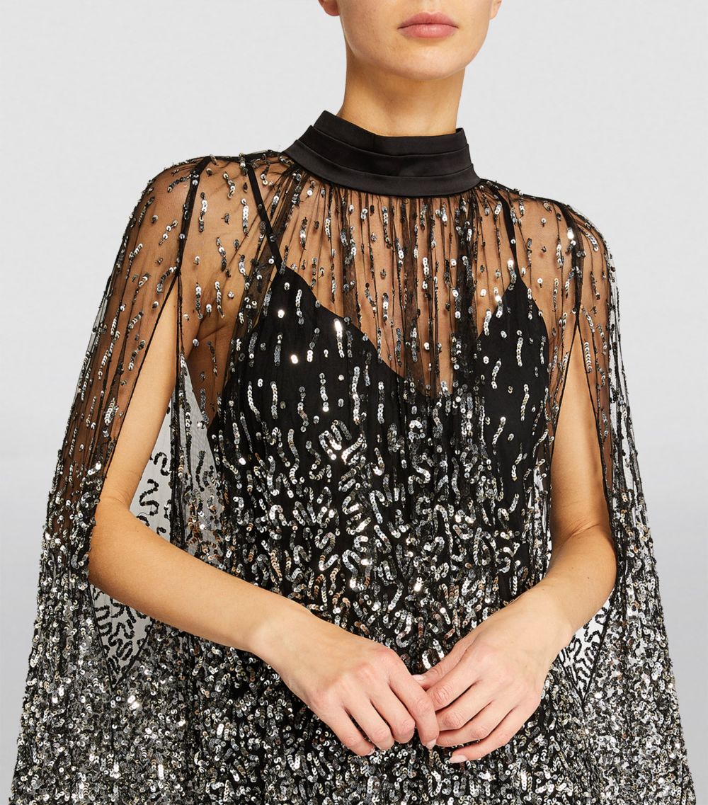 Alice + Olivia alice + olivia Embellished-Cape Zenon Mini Dress