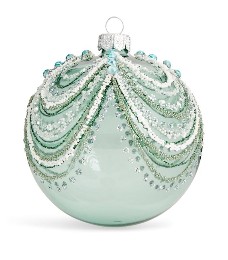 Harrods Harrods Glass Embellished Bauble (11Cm)