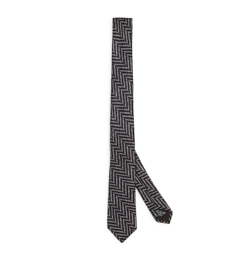 Giorgio Armani Giorgio Armani Silk Geometric Print Tie