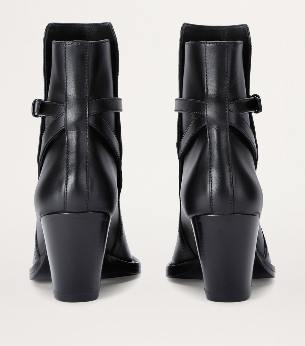 Versace Versace Leather Camperos Western Ankle Boots 65