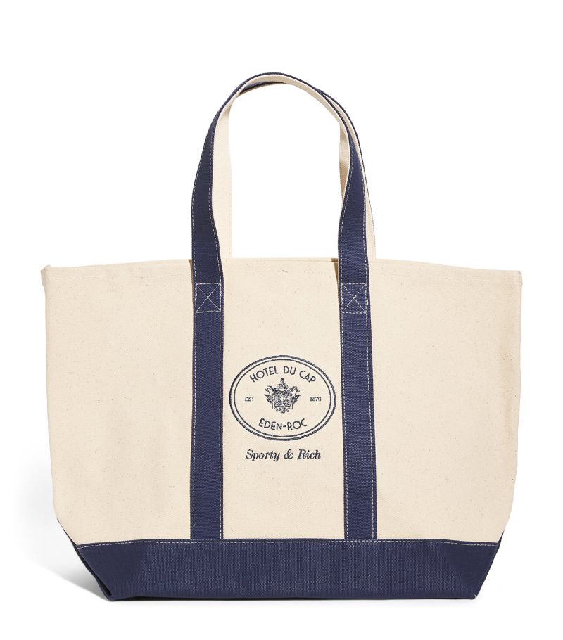 Sporty & Rich Sporty & Rich Canvas Eden Crest Tote Bag