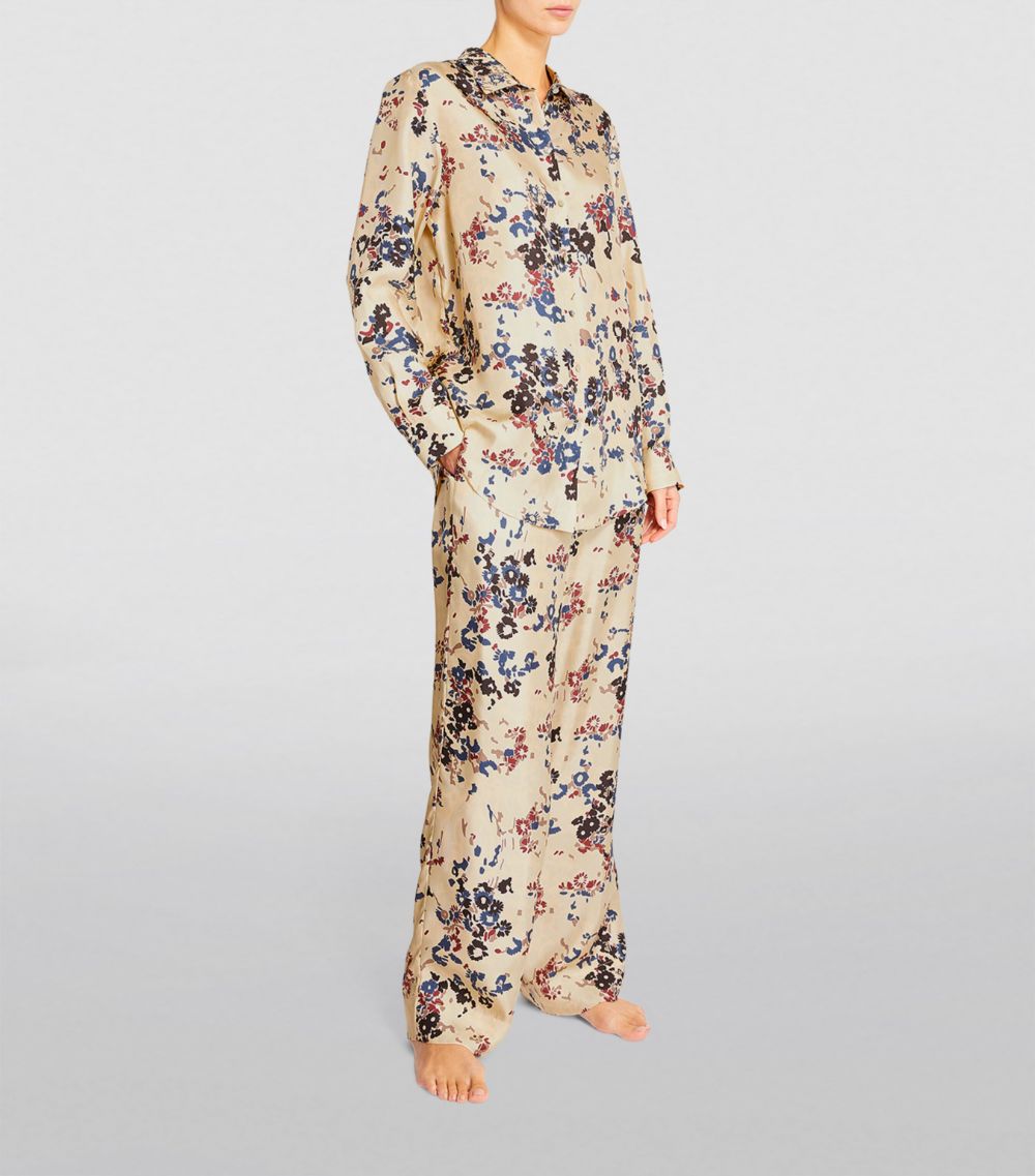Asceno Asceno Silk London Floral Pyjama Trousers