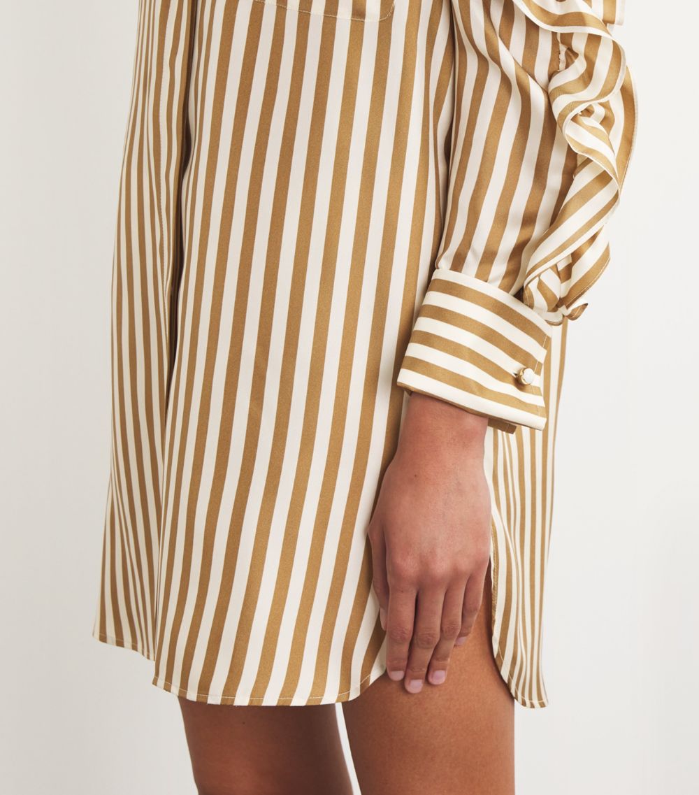 Max Mara Max Mara Silk Striped Manna Shirt Dress