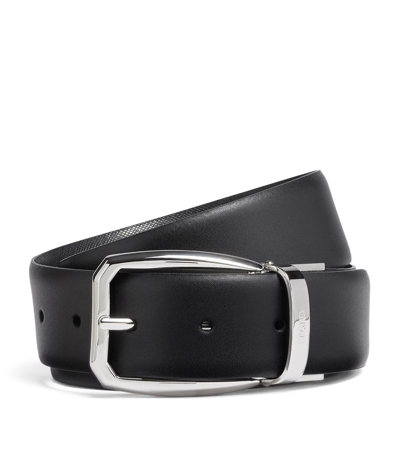 zegna Zegna Leather Reversible Belt