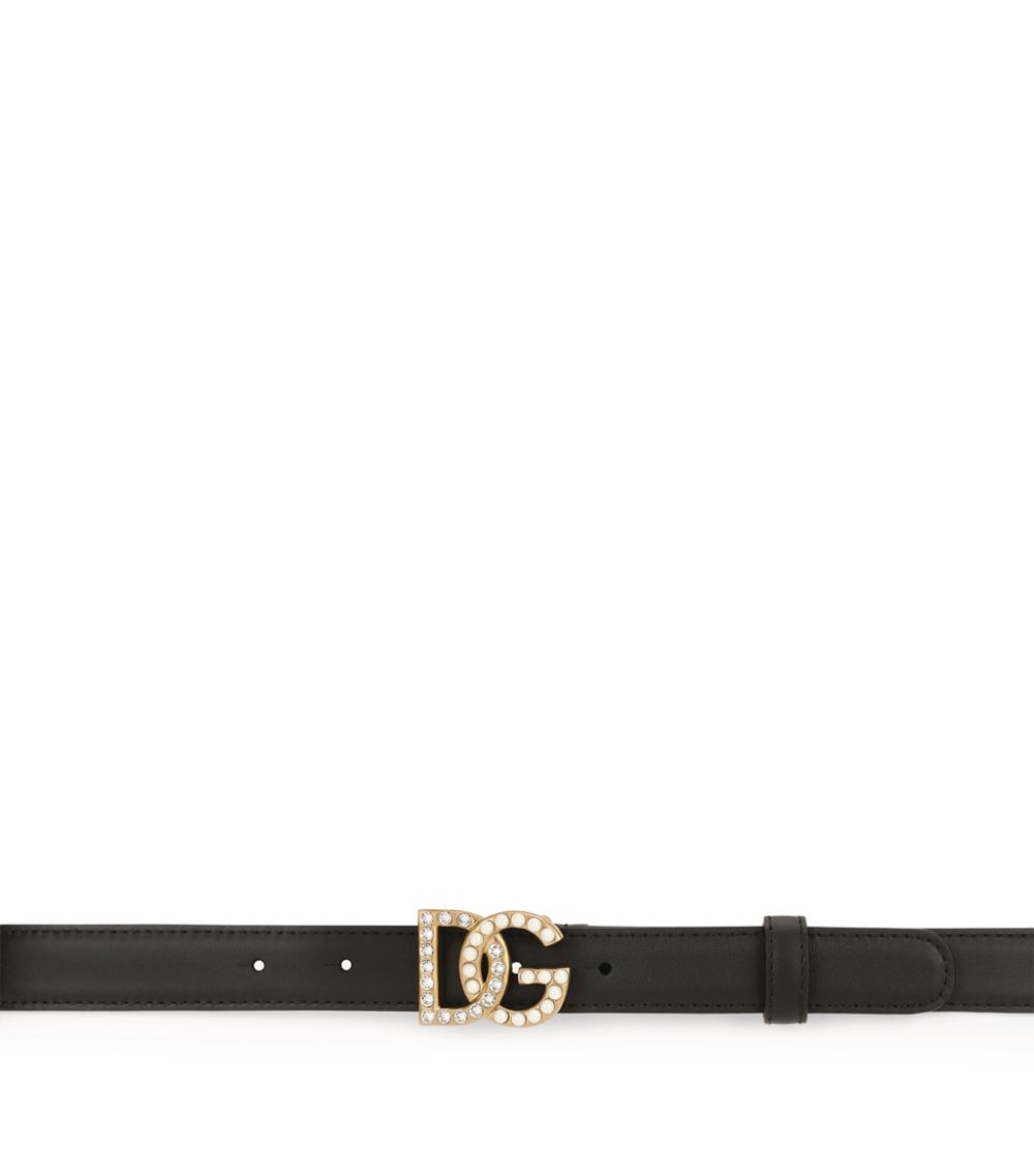 Dolce & Gabbana Dolce & Gabbana Embellished Dg Logo Belt