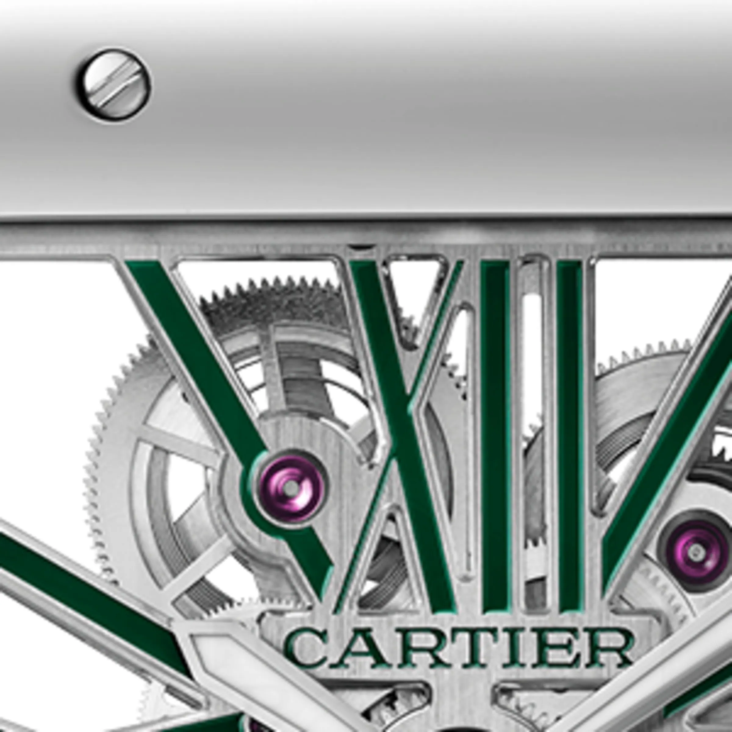 Cartier Large Steel Santos de Cartier Skeleton Watch