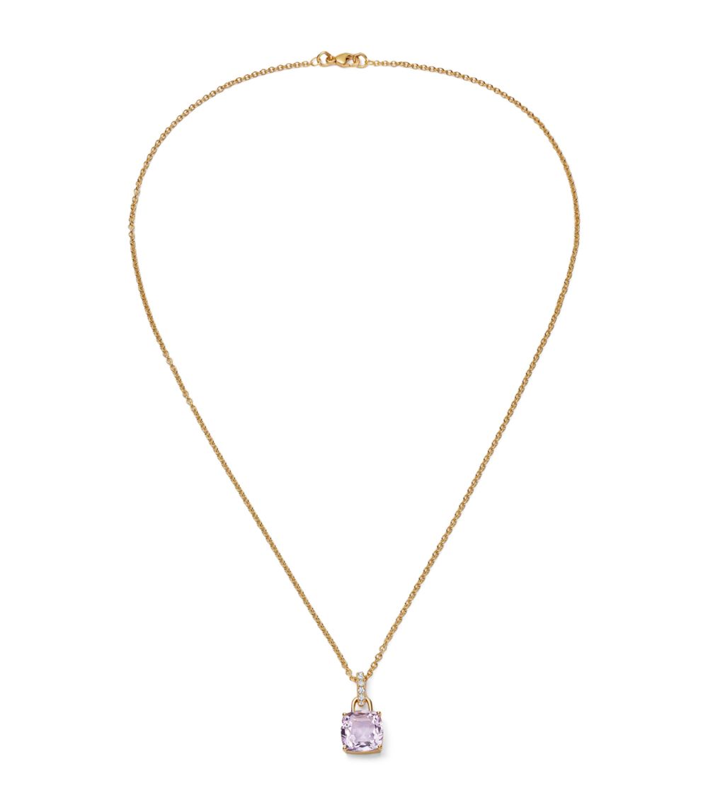 Kiki Mcdonough Kiki Mcdonough Yellow Gold, Diamond And Lavender Amethyst Kiki Classics Necklace
