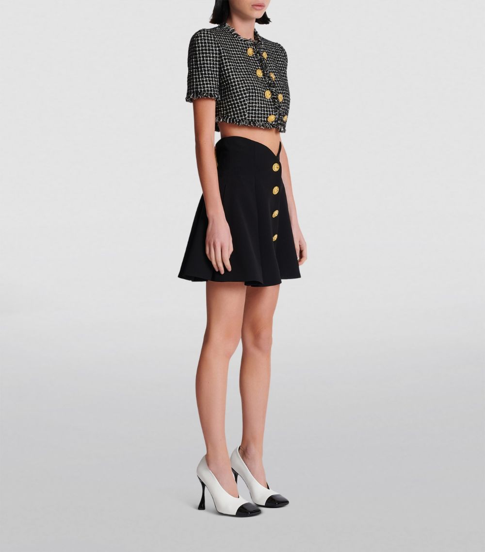 Balmain Balmain Crepe Pleated Tulip Skirt