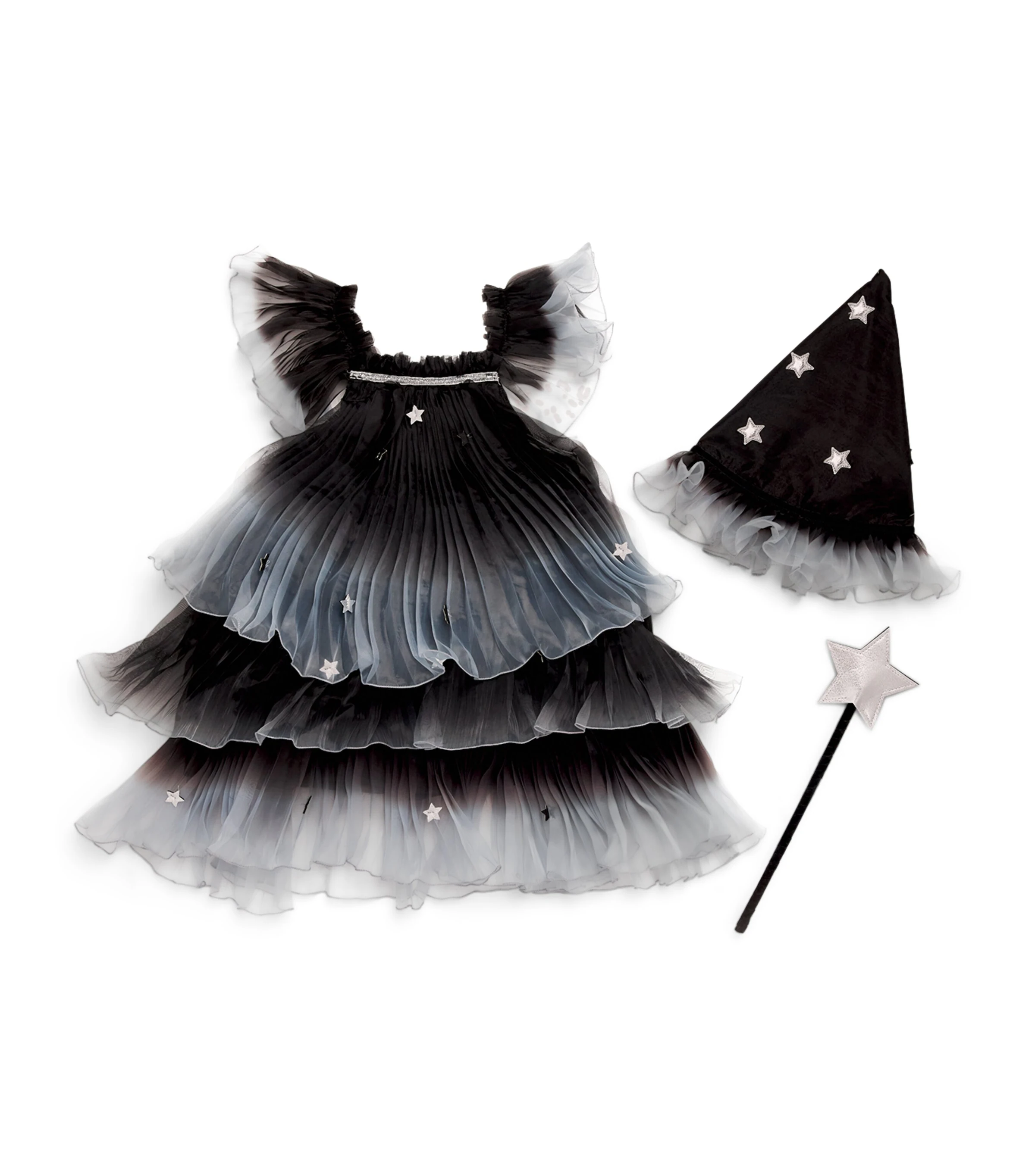 Meri Meri Meri Meri Dress, Hat and Wand Witch Costume