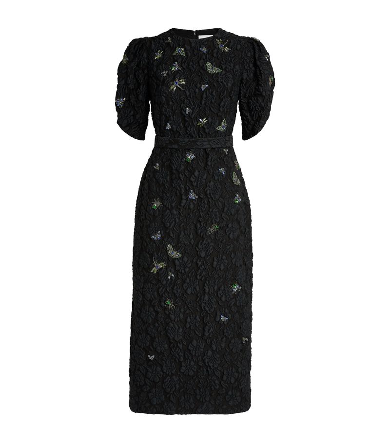 Erdem Erdem Embellished Crew-Neck Midi Dress