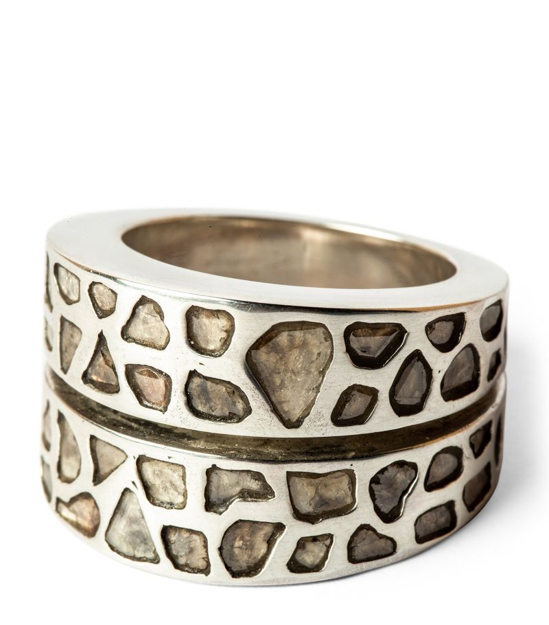 Parts Of Four Parts Of Four Polished Sterling Silver And Diamond Crevice Ring
