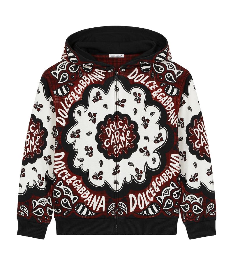 Dolce & Gabbana Dolce & Gabbana Kids Cotton Logo Print Hoodie (8-12 Years)