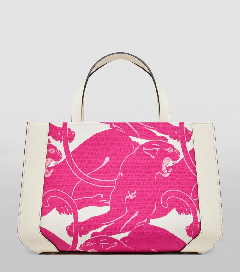 VALENTINO GARAVANI Valentino Garavani Medium Leather Panther Tote