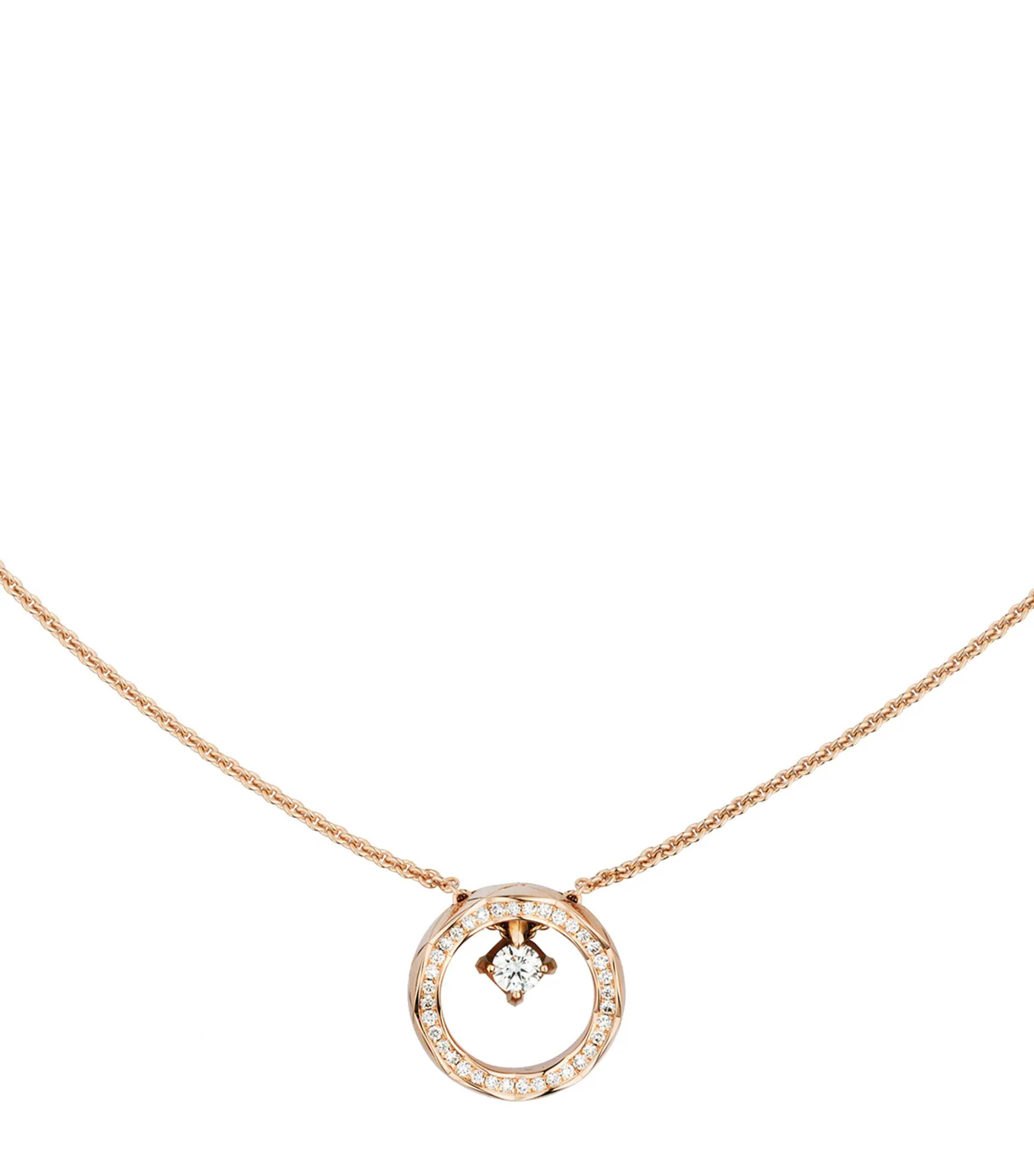 Chanel CHANEL Beige Gold and Diamond Coco Crush Necklace