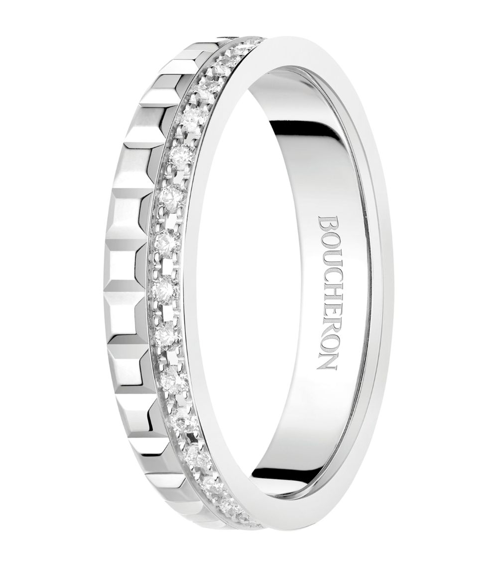 Boucheron Boucheron White Gold And Diamond Quatre Wedding Band