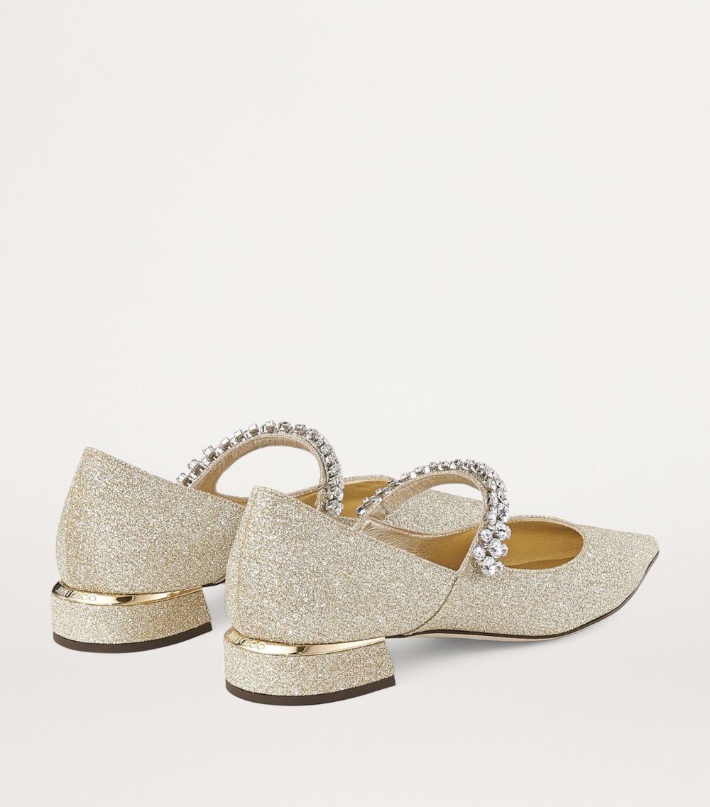 Jimmy Choo Jimmy Choo Bing 25 Glitter Ballet Flats